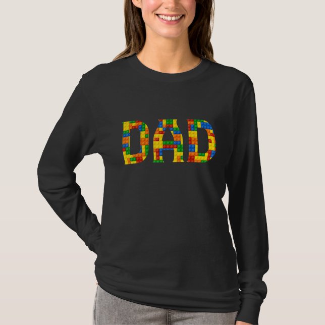 Vater Brick Builder Blocks Master Builder Vathers  T-Shirt (Vorderseite)
