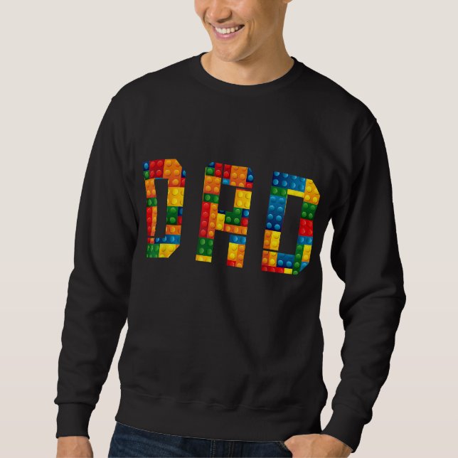 Vater Brick Builder Funny Blocks Master Builder Sweatshirt (Vorderseite)