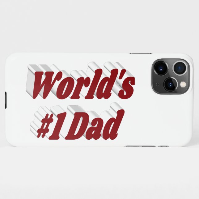 Vater burgundy text Fathers Day iPhone Hülle (Rückseite (Horizontal))