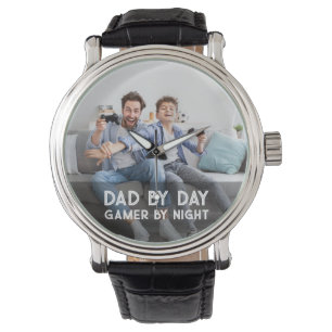 Vater by Day Gamer by Night Son and Vater Vatertag Armbanduhr