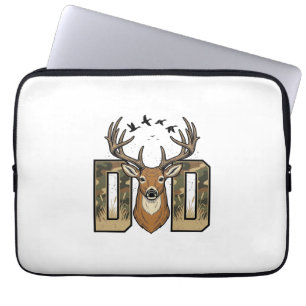 Vater-Camouflage-Hirsch-Vektor-Shirt-Design_1 Laptopschutzhülle