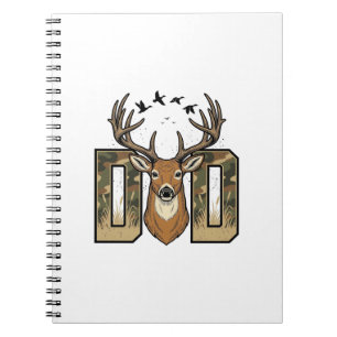 Vater-Camouflage-Hirsch-Vektor-Shirt-Design für di Notizblock