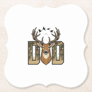 Vater-Camouflage-Hirsch-Vektor-Shirt-Design für di Untersetzer