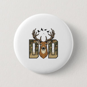 Vater-Camouflage-Hirsch-Vektordesign T-Shirt für d Button