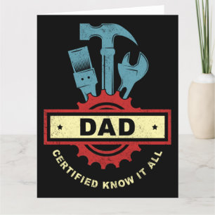 VATER: Certified Know It All Vintag Men Handyman Dankeskarte