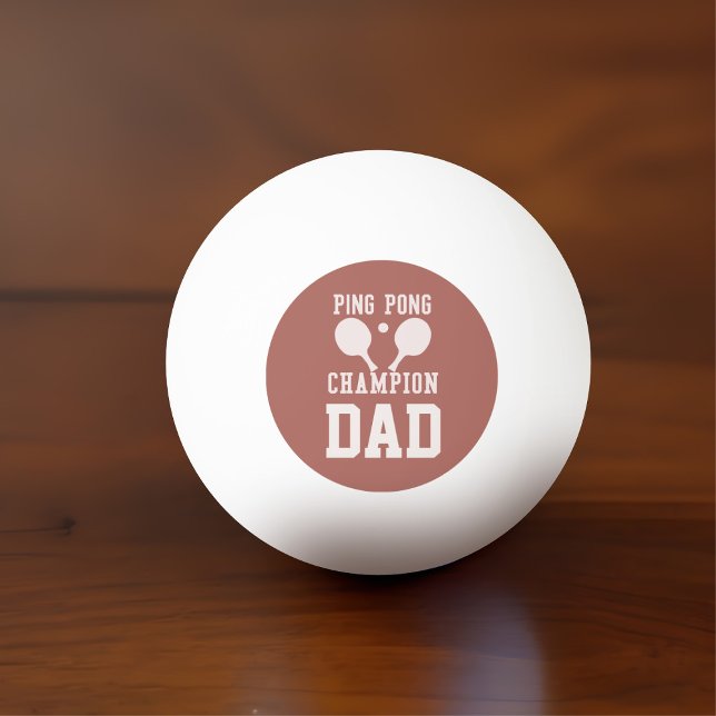 Vater Champion Sporty Mit Monogramm Ping Pong Ball Tischtennisball (Perfect ping pong ball for your dad (or mom) check out the matching paddle!)