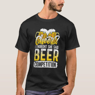Vater Cheerleader Ich dachte, sie sagte Bierbeere  T-Shirt