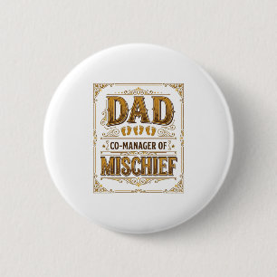Vater Co-Manager von Unfug Lustiges Vater-Design_1 Button
