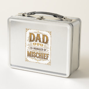 Vater Co-Manager von Unfug Lustiges Vater-Design_1 Metall Brotdose