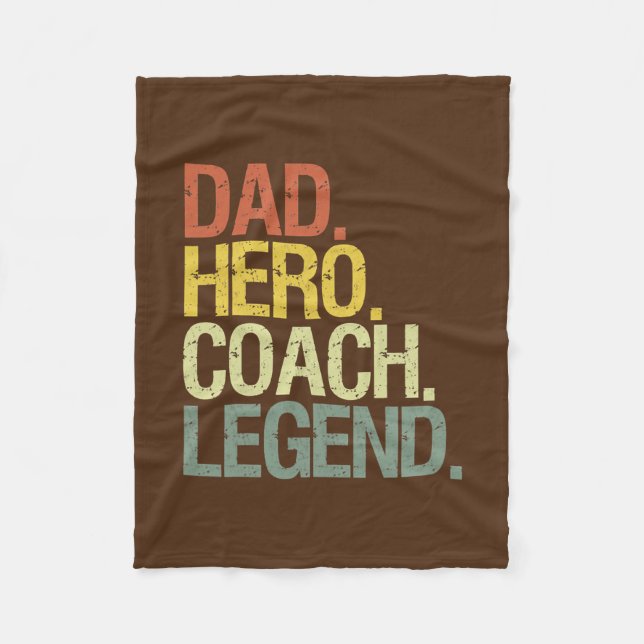 Vater Coach Vater Heldin Coach Legende Designs  Fleecedecke (Vorderseite)
