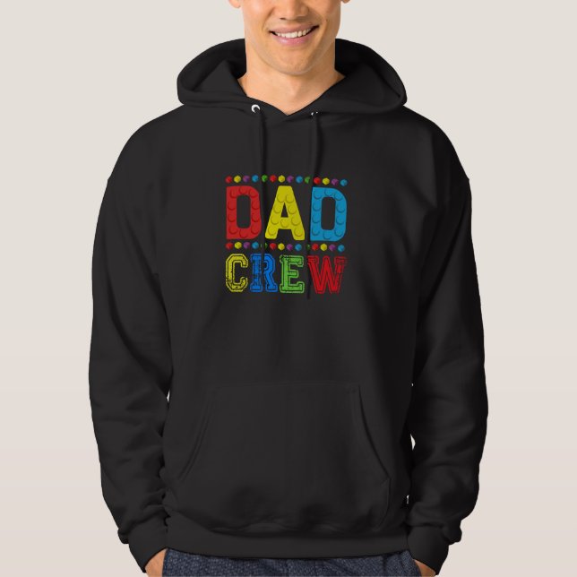 Vater Crew Gebäude Blockiert Master Builder Brick  Hoodie (Vorderseite)