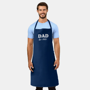 Vater, Custom Est Datum Marine blaue Vatertag Schürze