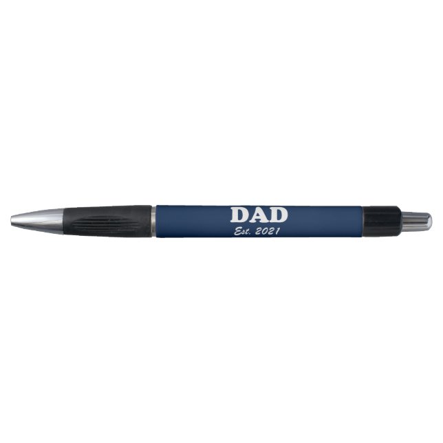 Vater Custom Established Datumsplatz Blau Moderne Kugelschreiber (Vorderseite)