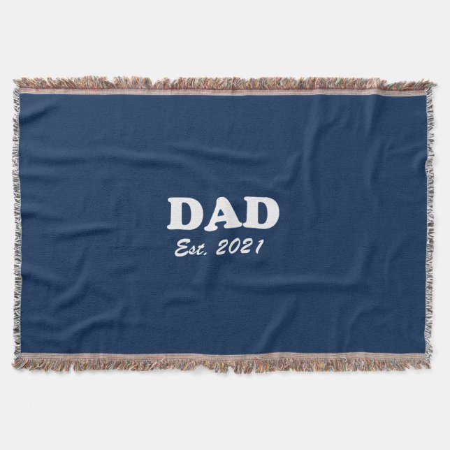 Vater Custom Established Datumsplatz blau weiß, mo Decke (Vorderseite)