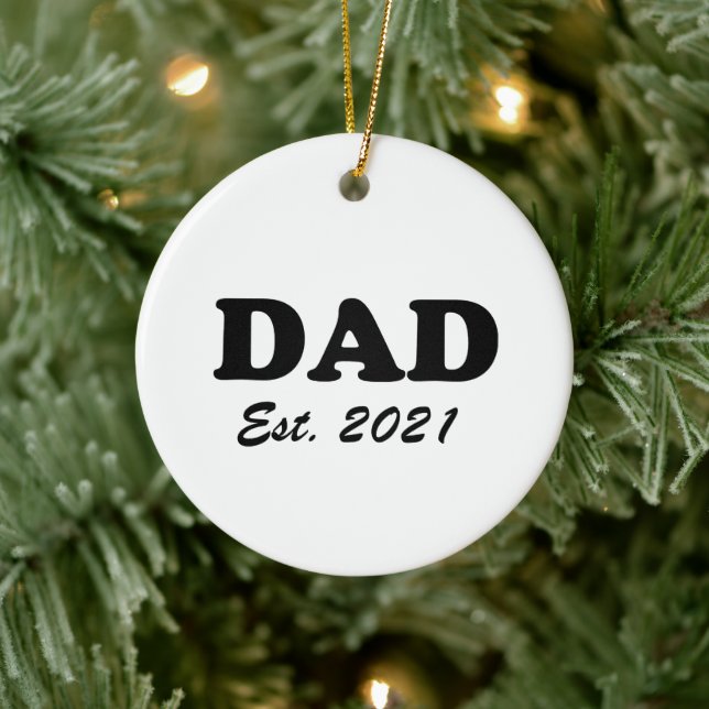 Vater Custom Establishment date personalisiert mod Keramik Ornament (Baum)