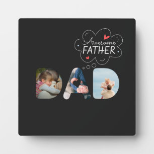 VATER Cutout 3 Foto Collage Personalisiertes Gesch Fotoplatte