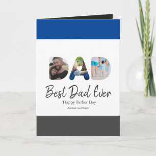 VATER Cutout 3 FotoCollage Personalisiertes Gesche Karte