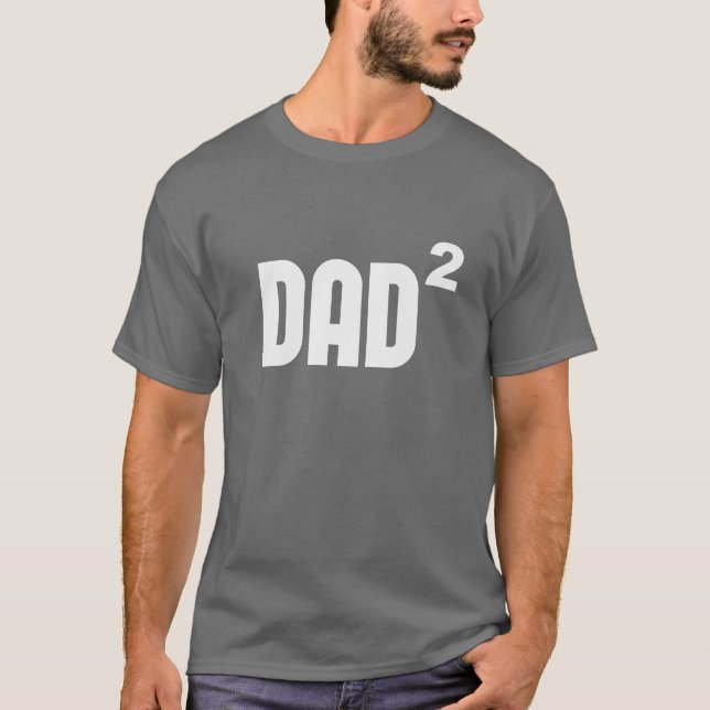 Vater Dad2 exponential quadriert T-Shirt (Vorderseite)
