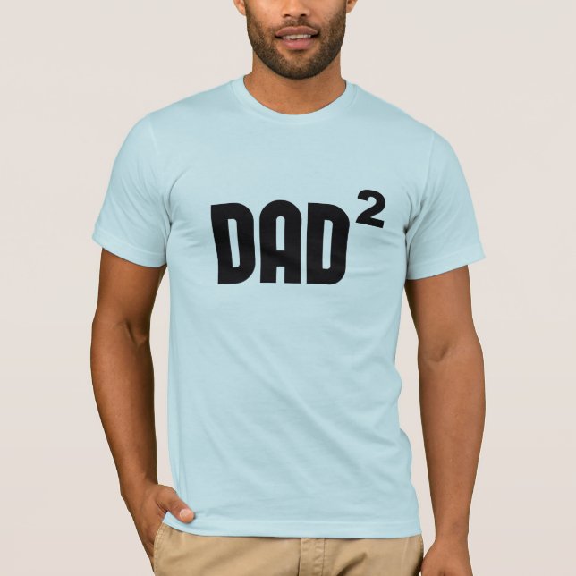Vater Dad2 exponential quadriert T-Shirt (Vorderseite)