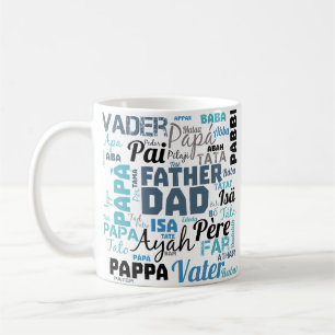 Vater Dad Typografie Wortwolke Kaffeetasse
