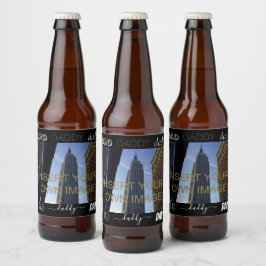 Vater Daddy Custom Foto Bierflaschenetikett