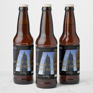 Vater Daddy Custom Foto Bierflaschenetikett
