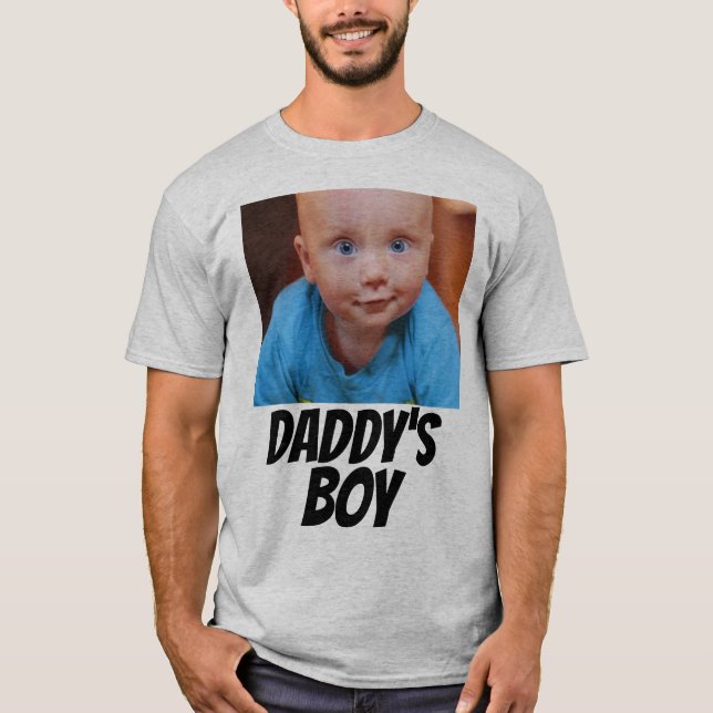 VATER DADDY CUSTOM T - SHIRT - KINDERFOTO hinzufüg (Vorderseite)