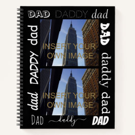 Vater Daddy Custom Two Foto Notizbuch