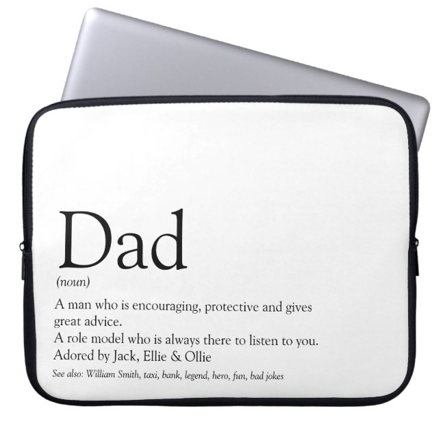 Vater Daddy ist der beste Vater der Welt und defin Laptopschutzhülle (Vorderseite)