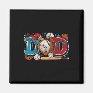 Vater Daddy Vintag Vatertag Ball Softball T-ball Magnet