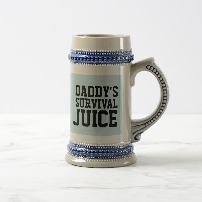 VATER DADDYS ÜBERLEBENSJUICE BIER STEIN BIERGLAS (Rechts)