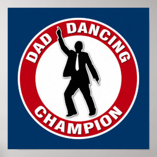 Vater Dancing Champion - Funny Vatertag Poster