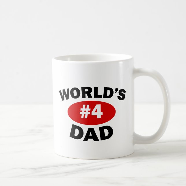 Vater das #4 der Welt Kaffeetasse (Rechts)