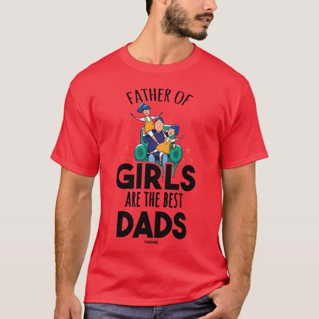 Vater Daughters Best Papa T-Shirt (Vorderseite)
