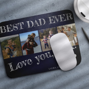 Väter Day Foto Collage Bester Papa je Brauch Mousepad