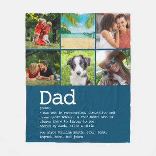 Vater Definition Foto Collage Blue Fleecedecke