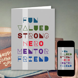 VATER Definition Typografie Vatertag Karte