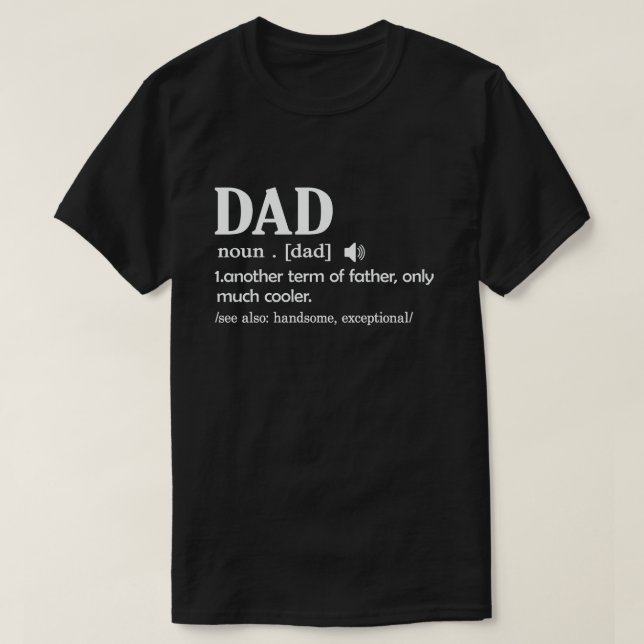 Vater Definition Witzige Bedeutung Cooler Vatertag T-Shirt (Design vorne)