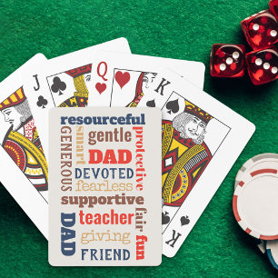 Vater Definition Wort Collage Typografie Spielkarten