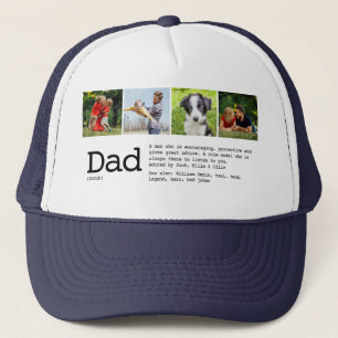 Vater-Definitions-Fotocollage Truckerkappe