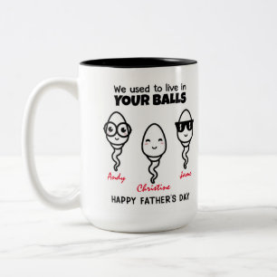 Vater, den wir früher in Ihren Bällen lebten Kaffe Zweifarbige Tasse