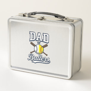 Vater der Baller Baseball Softball Vintage Design_ Metall Brotdose