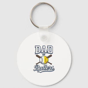 Vater der Baller Baseball Softball Vintage Design_ Schlüsselanhänger