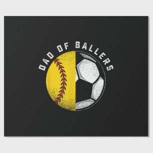 Vater der Baller Vater-Sohn-Softball-Fußballspiele Geschenkpapier