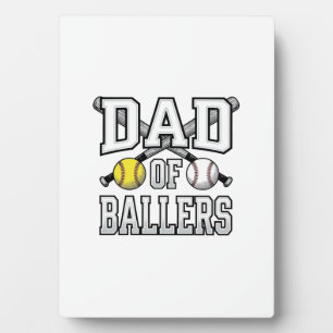 Vater der Baller Vintage Baseball Softball T-Shirt Fotoplatte