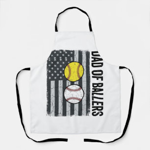 Vater der Ballers Softball Baseball Patriotisch Schürze
