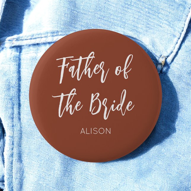 Vater der Braun Weiße Hochzeit Button (Von Creator hochgeladen)