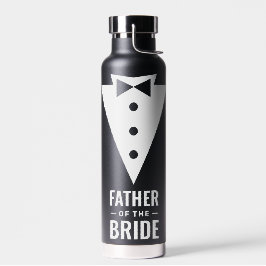 Vater der Braut Black Wedding Trinkflasche
