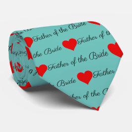 Vater der Braut Blue Red Hearts Neck Tie Krawatte