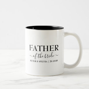 Vater der Braut-Braut-Sitte Zweifarbige Tasse